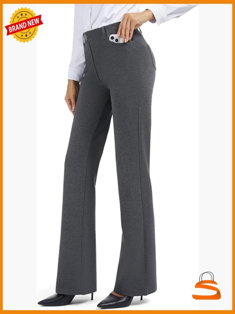 Tall Bootcut Dress Pants Stretch Work Slacks 34-38 Inseam Women's Trousers